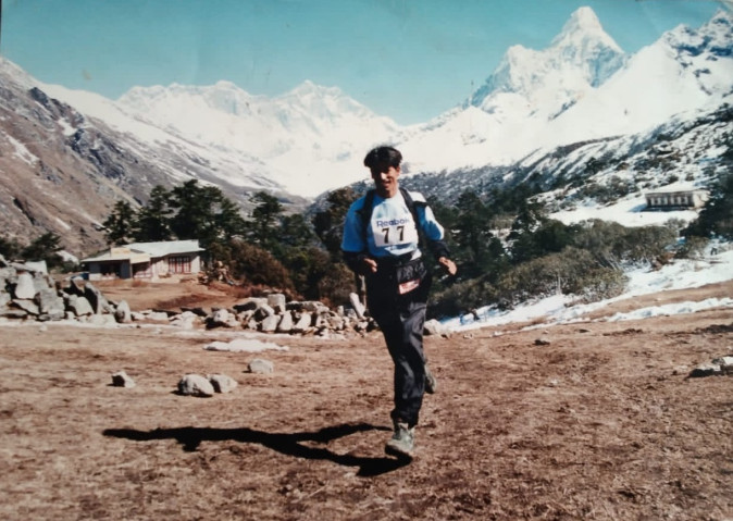 Image of young Hari Bahadur Rokaya, victorious Everest marathon winner in his youth.